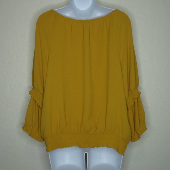 Olivia & Martin* Women's Long Sleeve Keyhole Boat Neck Pullover Blouse~ Large - Picture 2 of 7